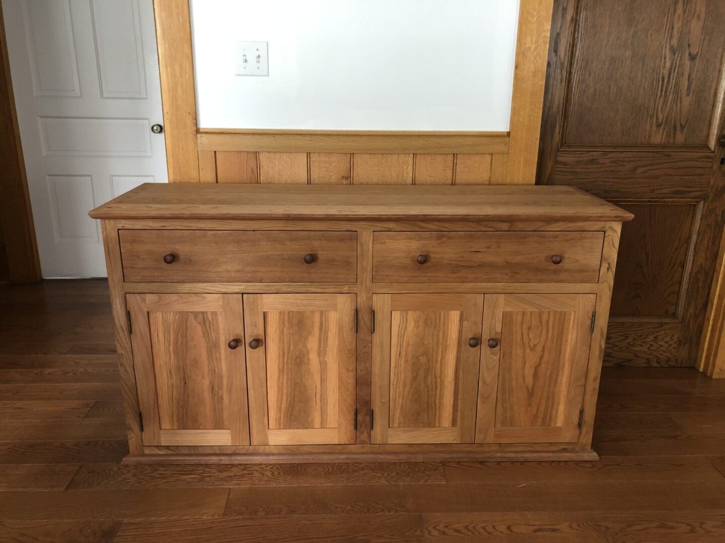 Dovetailed Natural Cherry Sideboard with 3 doors and 2 drawers